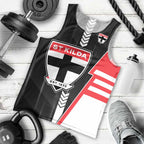 Personalized St Kilda Saints Men Tank Top Modern Geometric Sports Graphic Style