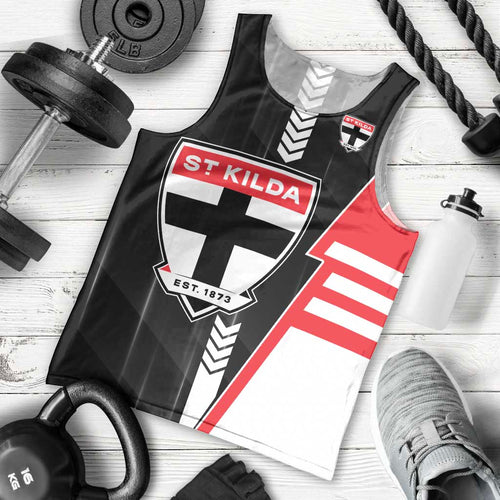 Personalized St Kilda Saints Men Tank Top Modern Geometric Sports Graphic Style