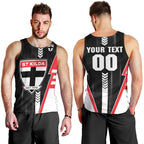 Personalized St Kilda Saints Men Tank Top Modern Geometric Sports Graphic Style
