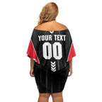 Personalized St Kilda Saints Off Shoulder Short Dress Modern Geometric Sports Graphic Style