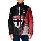 Personalized St Kilda Saints Padded Jacket Modern Geometric Sports Graphic Style