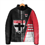 Personalized St Kilda Saints Padded Jacket Modern Geometric Sports Graphic Style