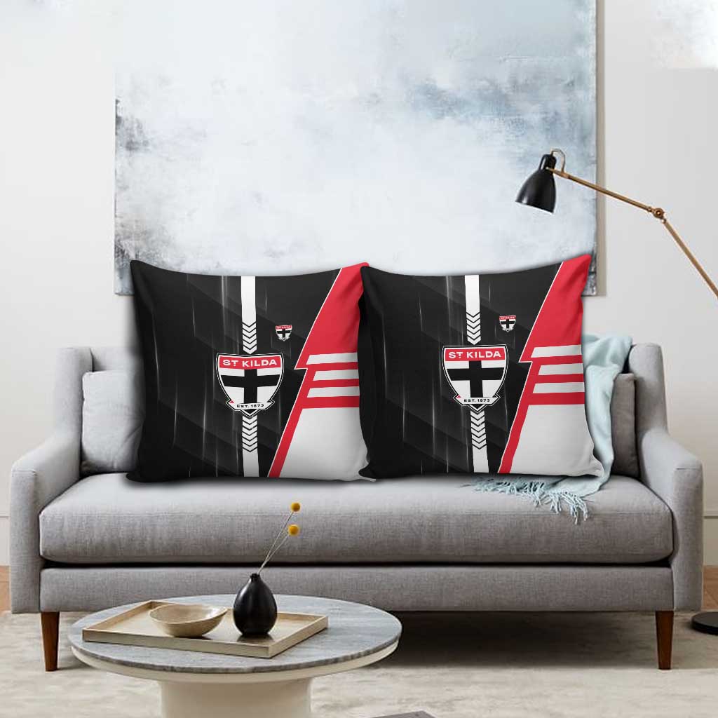 St Kilda Saints Pillow Cover Modern Geometric Sports Graphic Style