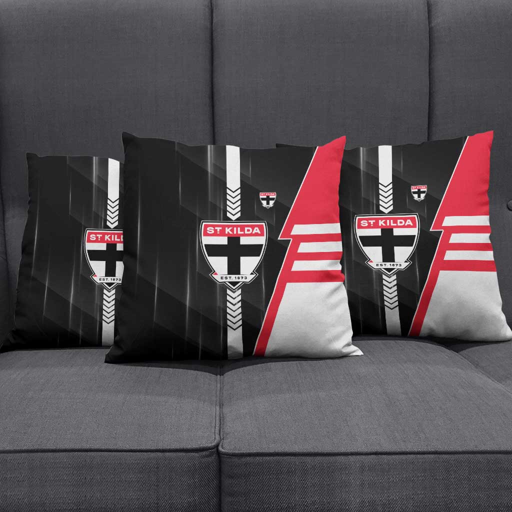 St Kilda Saints Pillow Cover Modern Geometric Sports Graphic Style