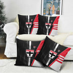 St Kilda Saints Pillow Cover Modern Geometric Sports Graphic Style