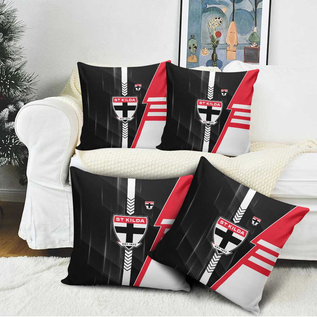 St Kilda Saints Pillow Cover Modern Geometric Sports Graphic Style