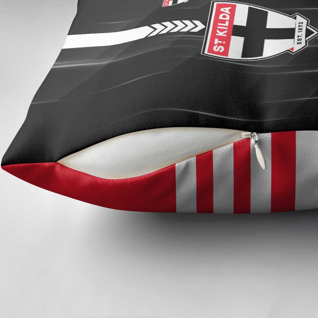 St Kilda Saints Pillow Cover Modern Geometric Sports Graphic Style