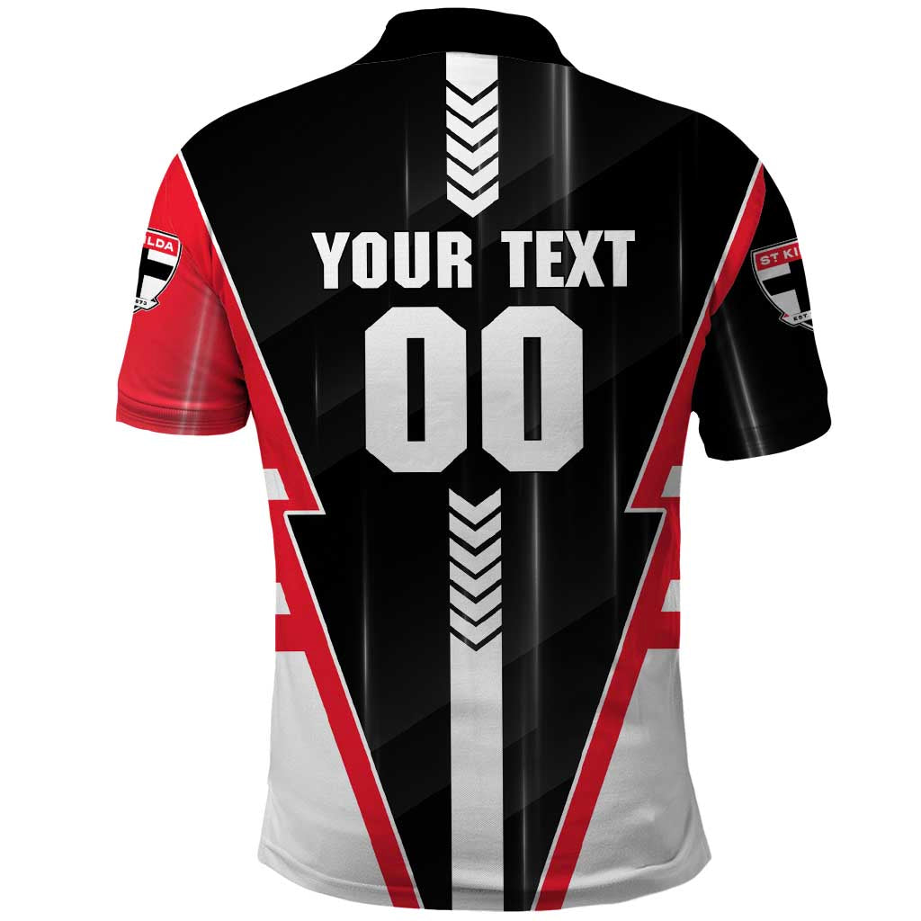 Personalized St Kilda Saints Polo Shirt Modern Geometric Sports Graphic Style