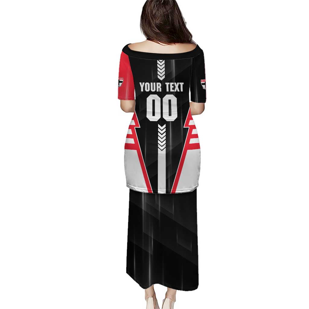 Personalized St Kilda Saints Puletasi Modern Geometric Sports Graphic Style