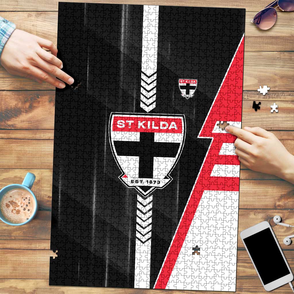 St Kilda Saints Puzzle Modern Geometric Sports Graphic Style