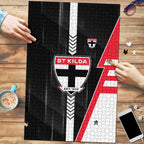 St Kilda Saints Puzzle Modern Geometric Sports Graphic Style