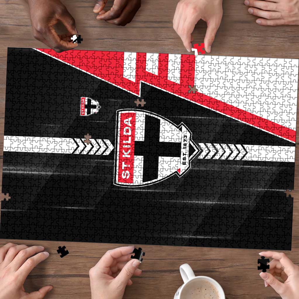 St Kilda Saints Puzzle Modern Geometric Sports Graphic Style
