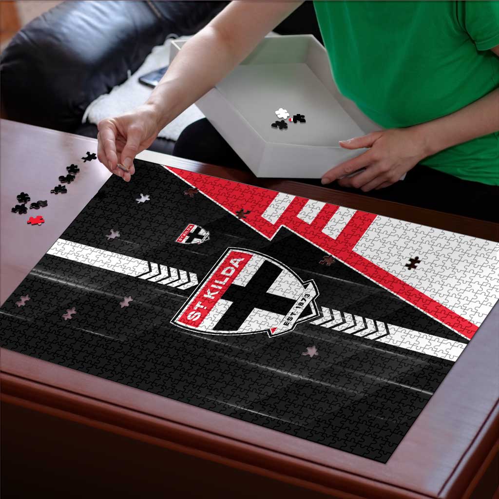 St Kilda Saints Puzzle Modern Geometric Sports Graphic Style