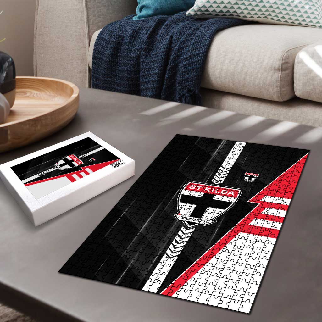 St Kilda Saints Puzzle Modern Geometric Sports Graphic Style