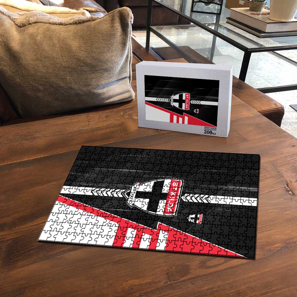 St Kilda Saints Puzzle Modern Geometric Sports Graphic Style