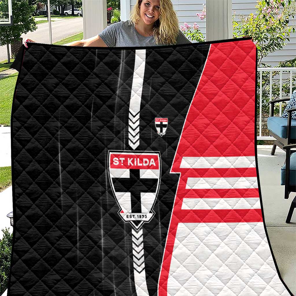 St Kilda Saints Quilt Modern Geometric Sports Graphic Style