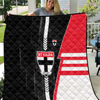 St Kilda Saints Quilt Modern Geometric Sports Graphic Style
