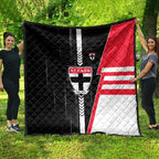 St Kilda Saints Quilt Modern Geometric Sports Graphic Style
