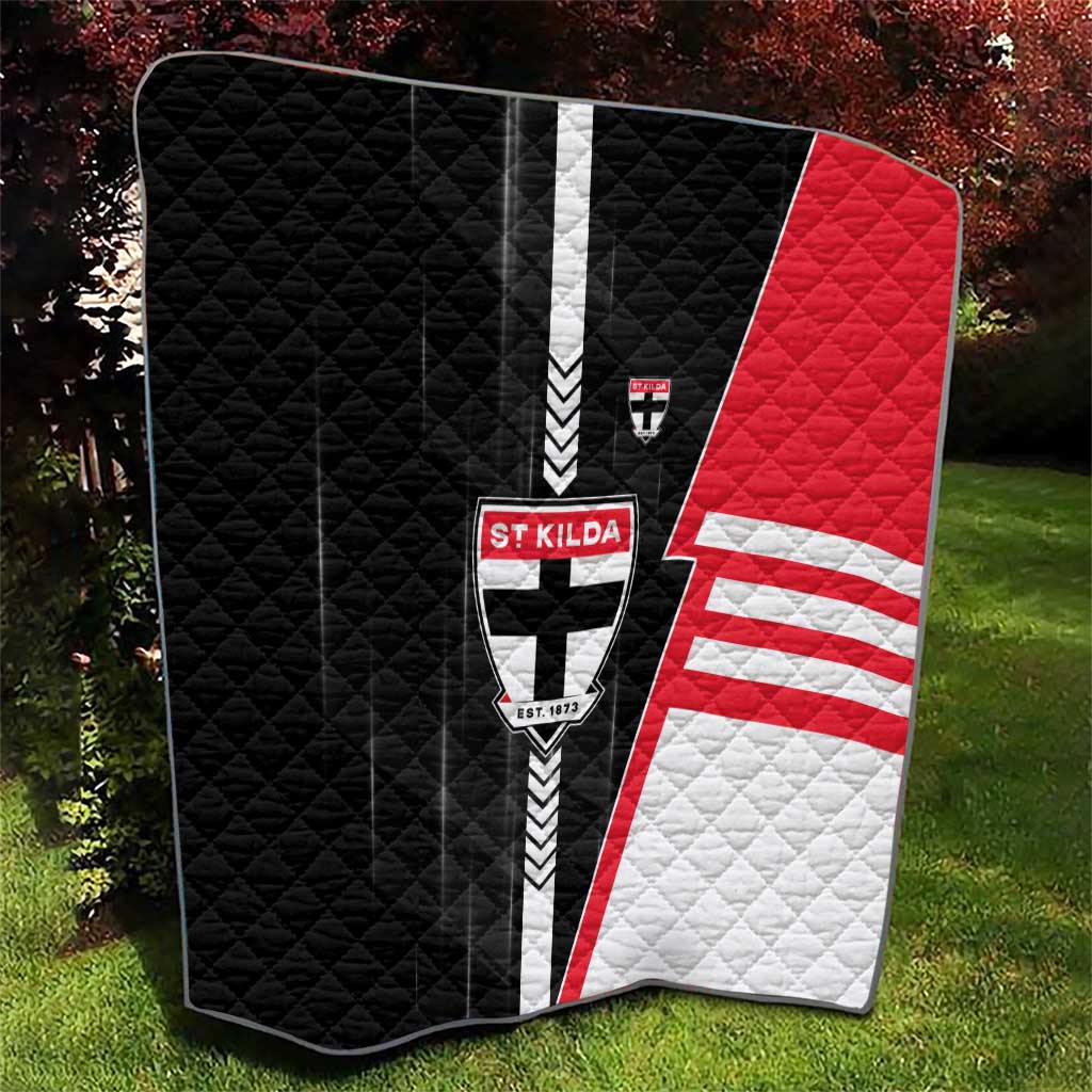St Kilda Saints Quilt Modern Geometric Sports Graphic Style