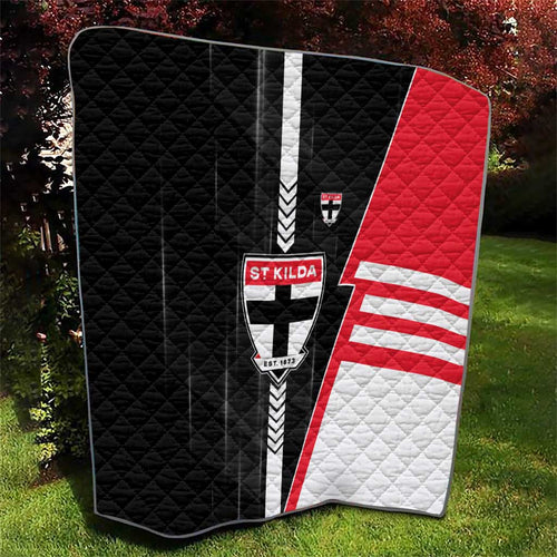 St Kilda Saints Quilt Modern Geometric Sports Graphic Style