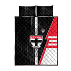 St Kilda Saints Quilt Bed Set Modern Geometric Sports Graphic Style