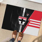 St Kilda Saints Rubber Doormat Modern Geometric Sports Graphic Style