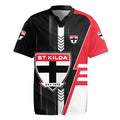 Personalized St Kilda Saints Rugby Jersey Modern Geometric Sports Graphic Style