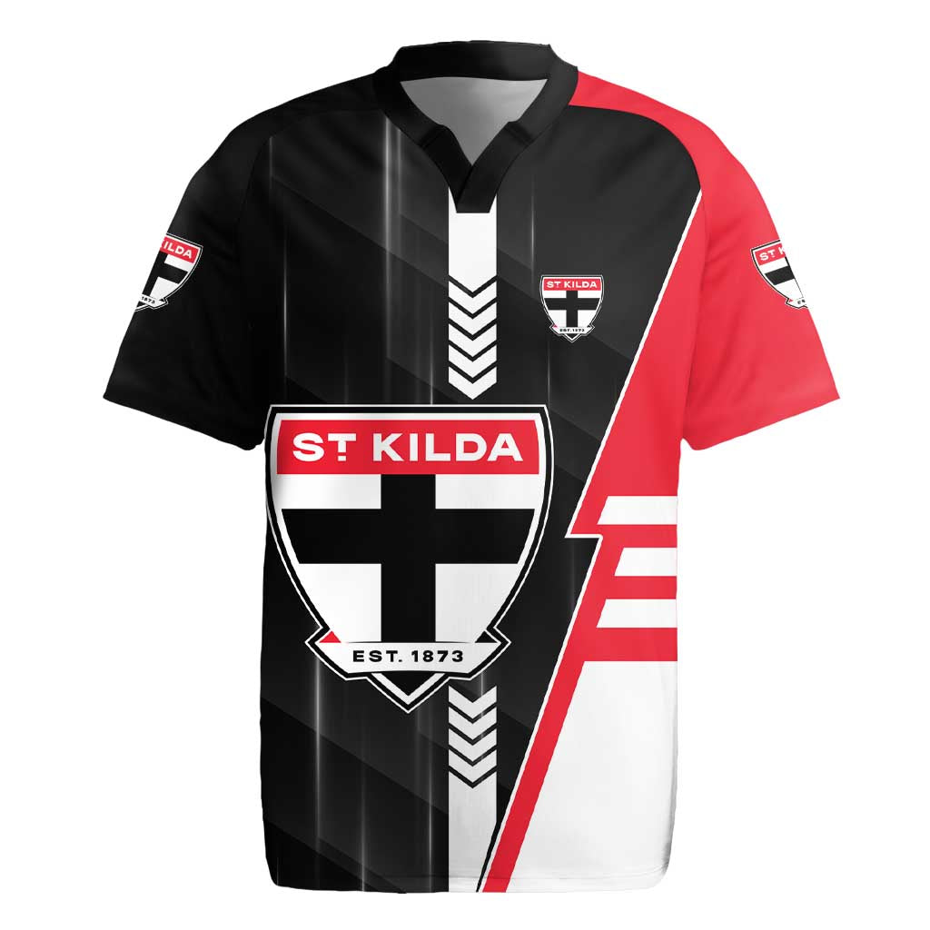Personalized St Kilda Saints Rugby Jersey Modern Geometric Sports Graphic Style
