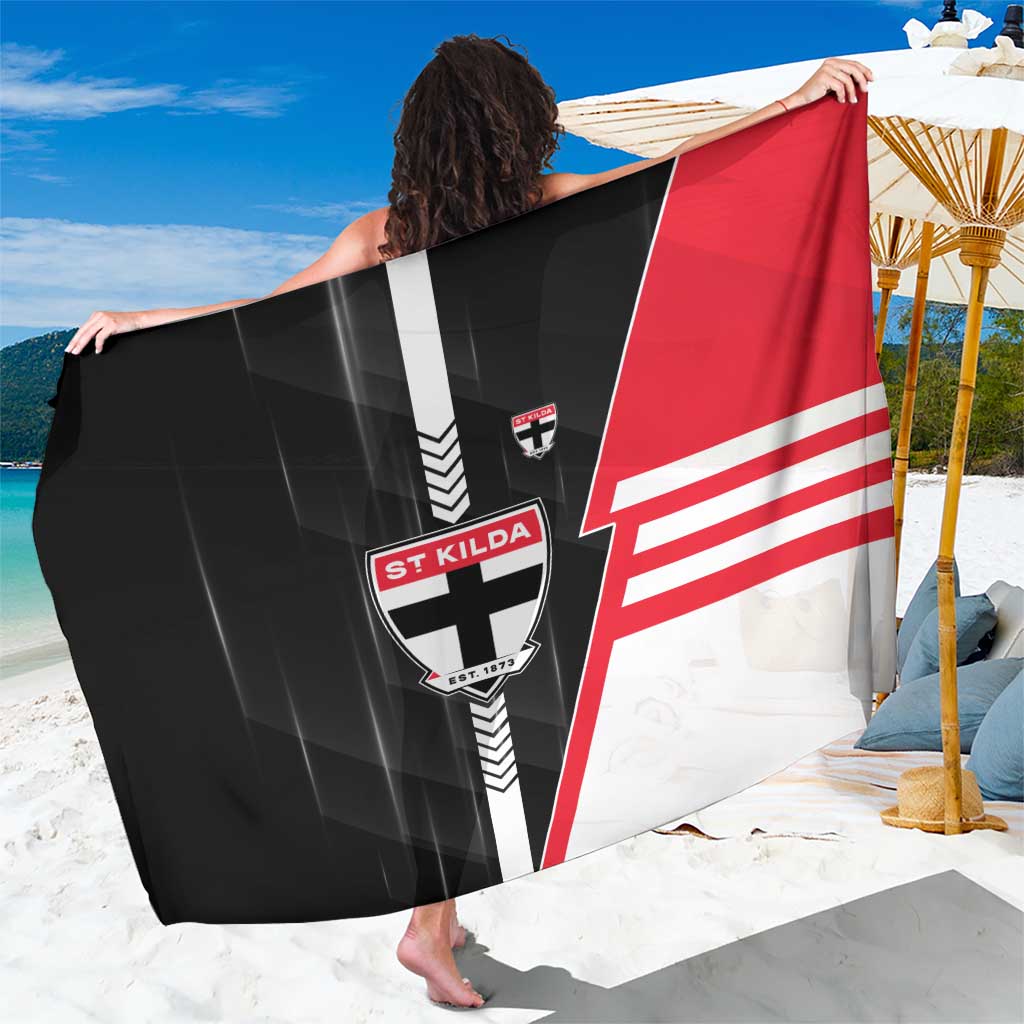St Kilda Saints Sarong Modern Geometric Sports Graphic Style