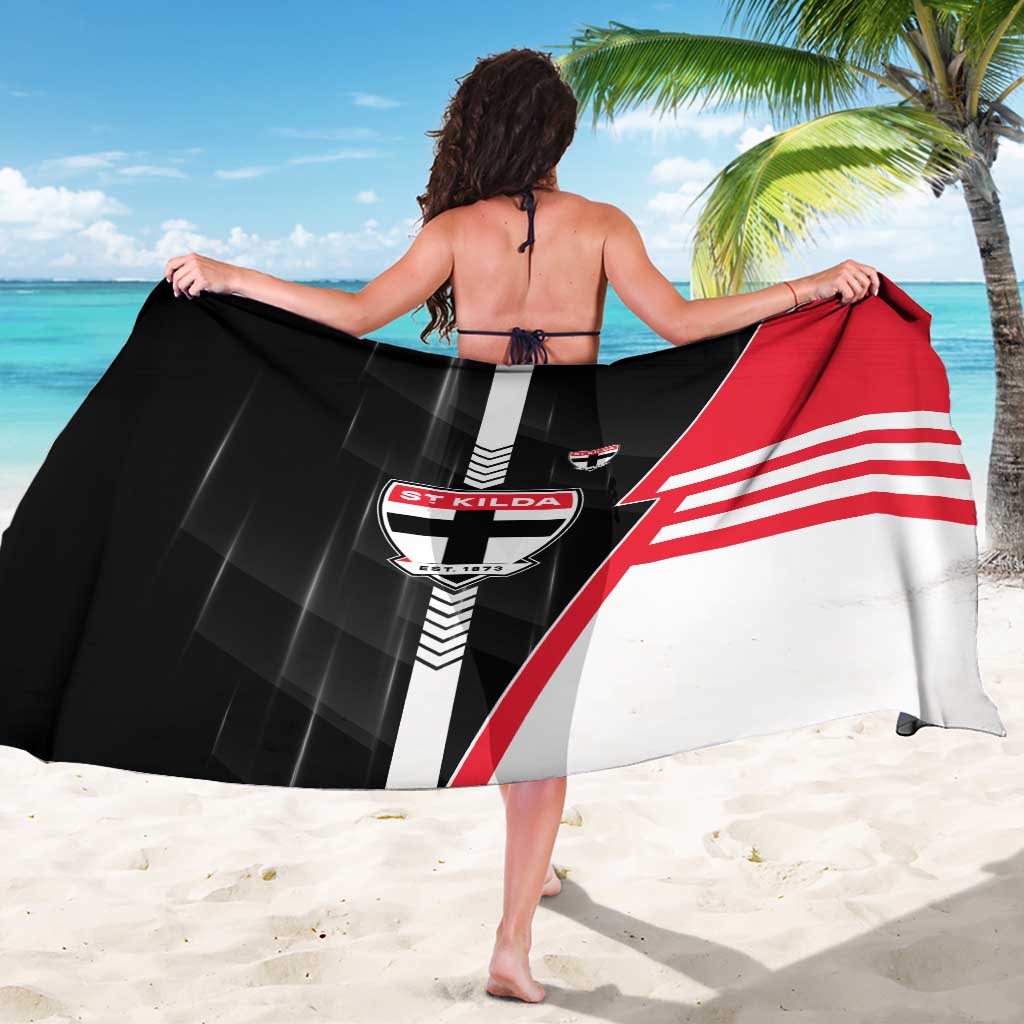 St Kilda Saints Sarong Modern Geometric Sports Graphic Style