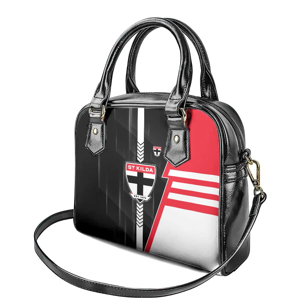 St Kilda Saints Shoulder Handbag Modern Geometric Sports Graphic Style