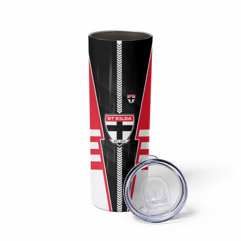Personalized St Kilda Saints Skinny Tumbler Modern Geometric Sports Graphic Style