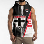 Personalized St Kilda Saints Sleeveless Hoodie Modern Geometric Sports Graphic Style