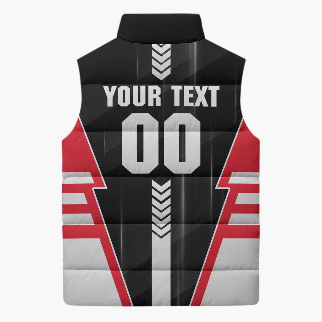 Personalized St Kilda Saints Sleeveless Puffer Jacket Modern Geometric Sports Graphic Style