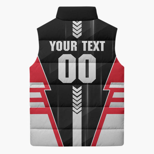 Personalized St Kilda Saints Sleeveless Puffer Jacket Modern Geometric Sports Graphic Style