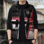 Personalized St Kilda Saints Sleeveless Puffer Jacket Modern Geometric Sports Graphic Style