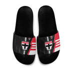 St Kilda Saints Slide Sandals Modern Geometric Sports Graphic Style