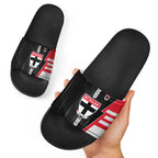 St Kilda Saints Slide Sandals Modern Geometric Sports Graphic Style