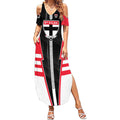 Personalized St Kilda Saints Summer Maxi Dress Modern Geometric Sports Graphic Style