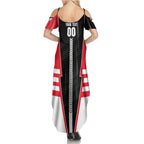 Personalized St Kilda Saints Summer Maxi Dress Modern Geometric Sports Graphic Style