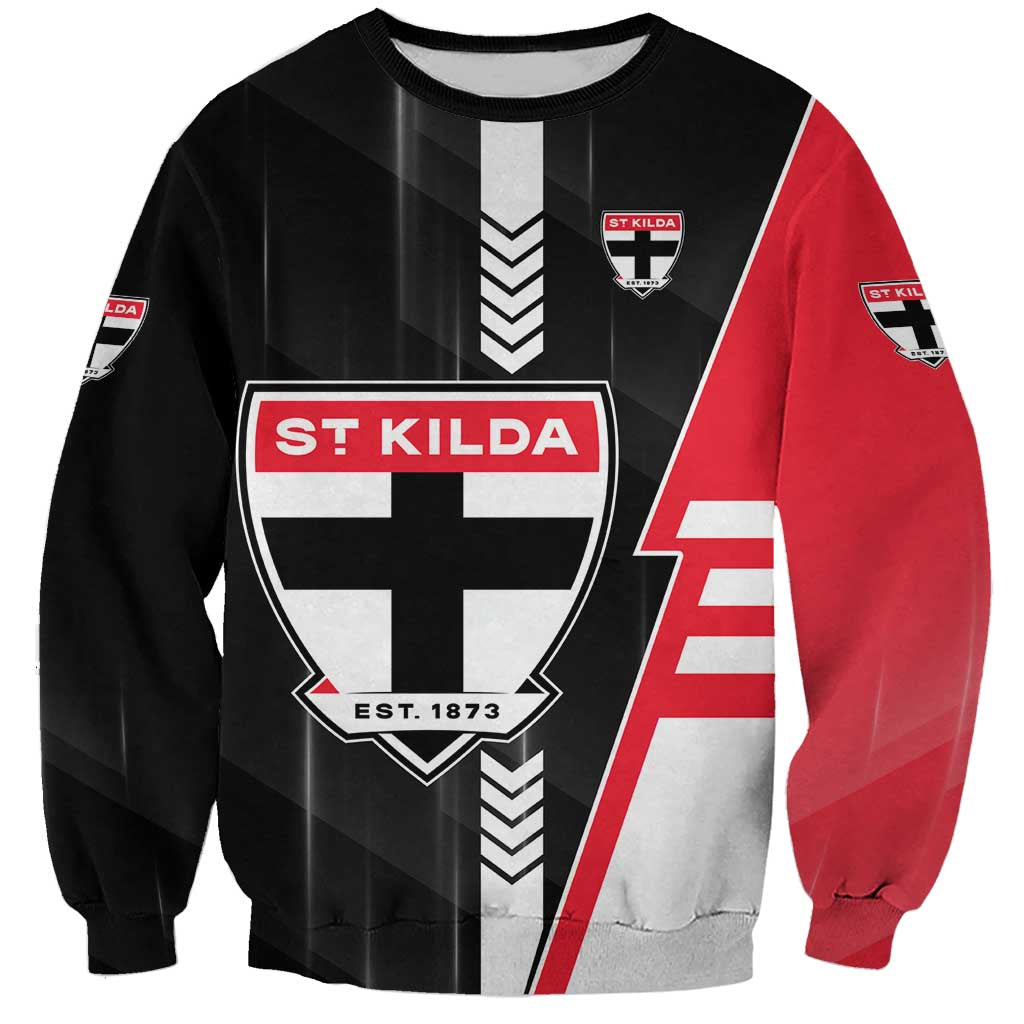 Personalized St Kilda Saints Sweatshirt Modern Geometric Sports Graphic Style