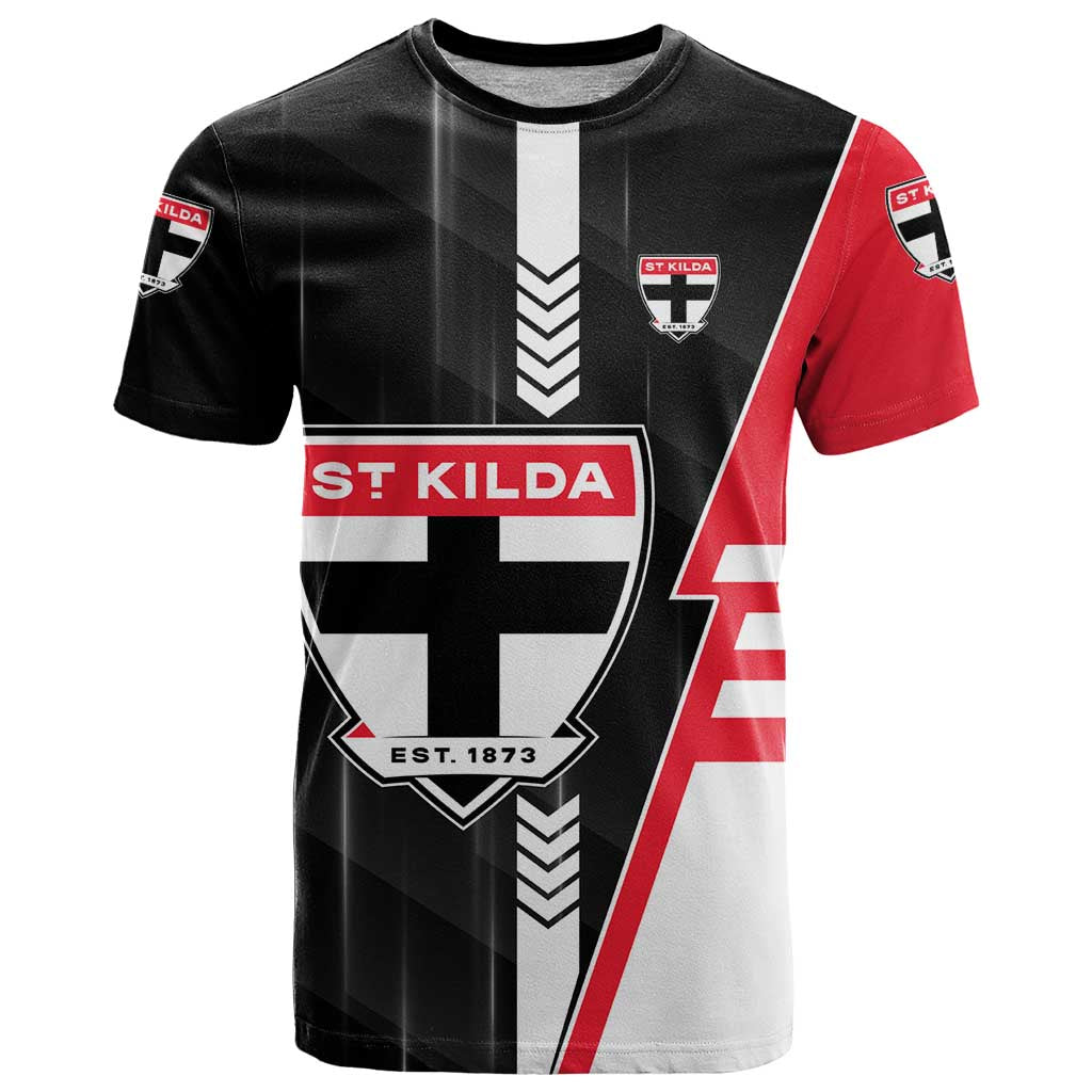 Personalized St Kilda Saints T Shirt Modern Geometric Sports Graphic Style