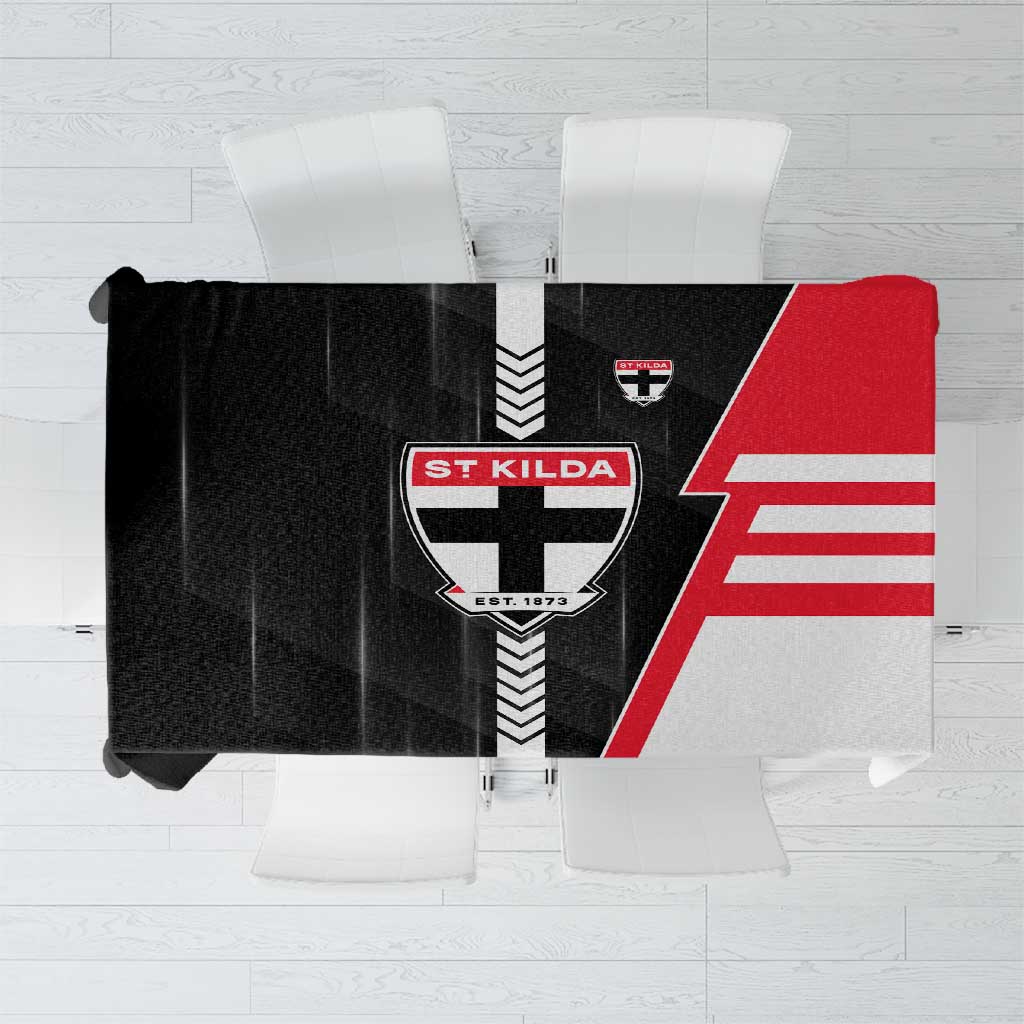 St Kilda Saints Tablecloth Modern Geometric Sports Graphic Style