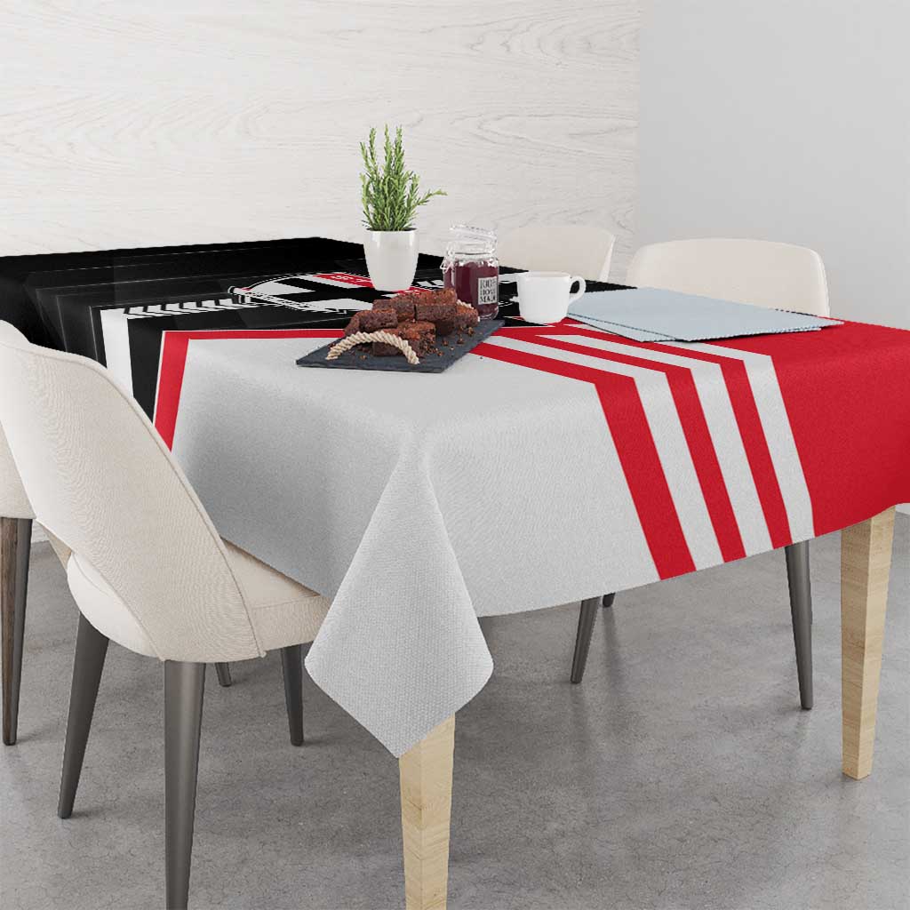 St Kilda Saints Tablecloth Modern Geometric Sports Graphic Style