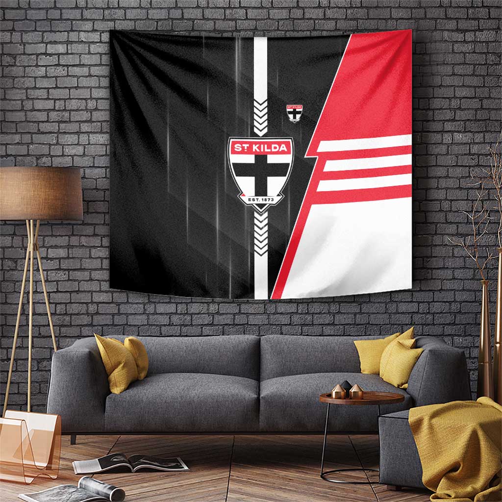 St Kilda Saints Tapestry Modern Geometric Sports Graphic Style