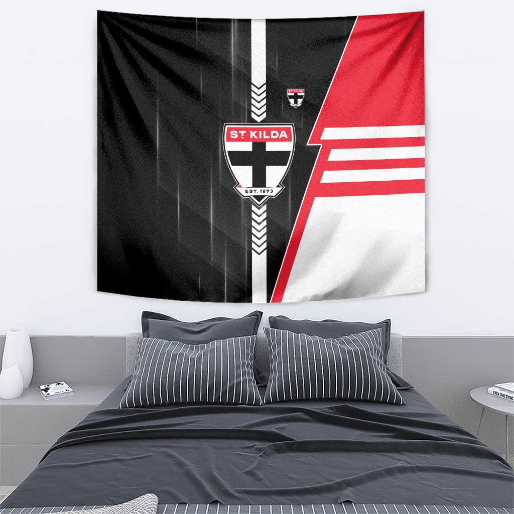 St Kilda Saints Tapestry Modern Geometric Sports Graphic Style