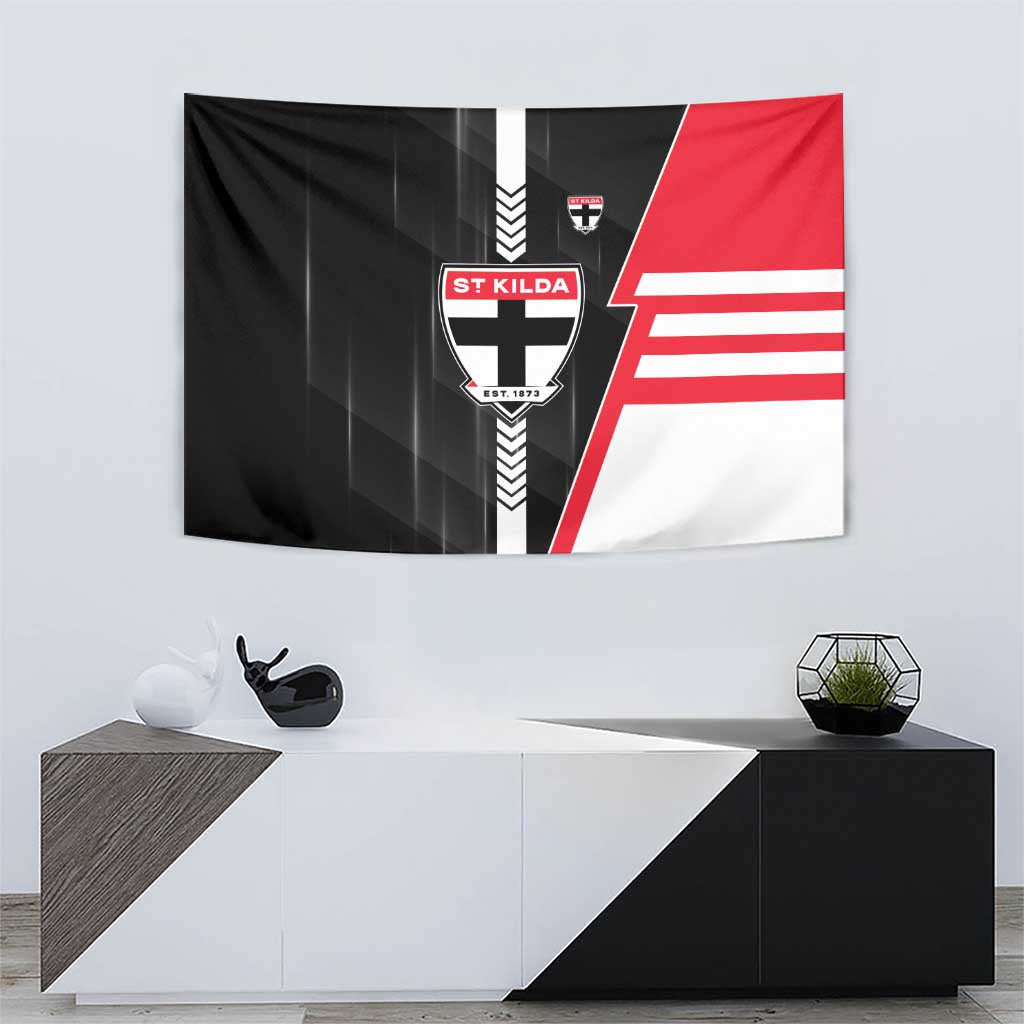 St Kilda Saints Tapestry Modern Geometric Sports Graphic Style