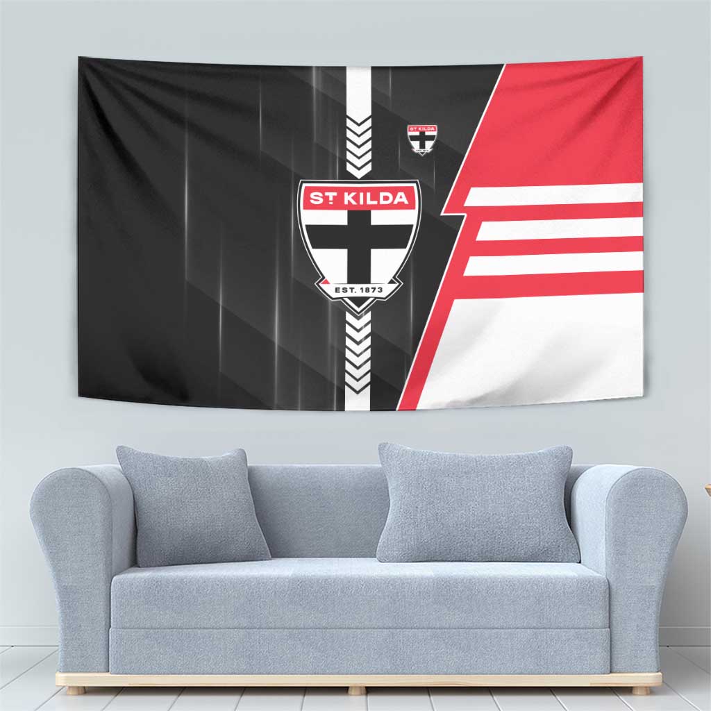 St Kilda Saints Tapestry Modern Geometric Sports Graphic Style