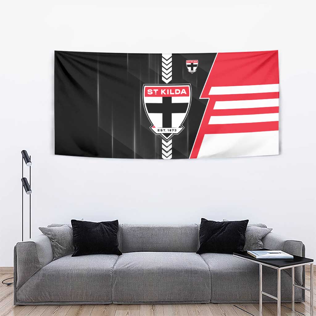 St Kilda Saints Tapestry Modern Geometric Sports Graphic Style