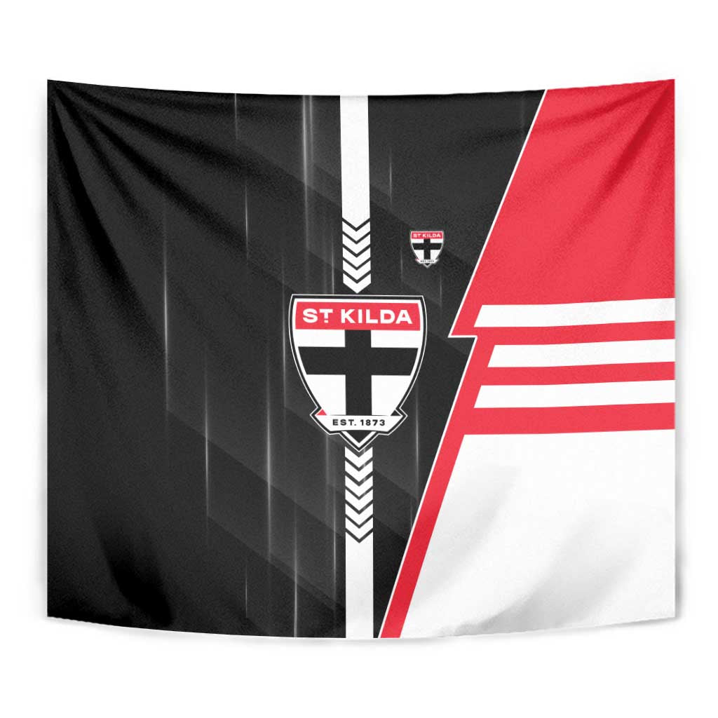 St Kilda Saints Tapestry Modern Geometric Sports Graphic Style